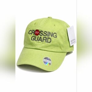 Crossing Guard Baseball Cap Lime Green Adjustable Hat NWT
